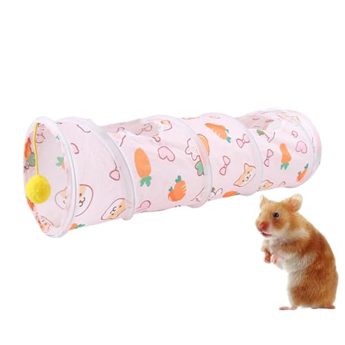 ハムスタートンネル|屋内ペット運動パイプ - 猫、ウサギ、子犬、モルモット、ハムスター、チンチラのためのプレイボールを備え私たちのハムスタートンネルであなたの毛皮のような友人の遊び時間を強化してください!インタラクティブな楽しみのために、穴に弾力性のある豪
