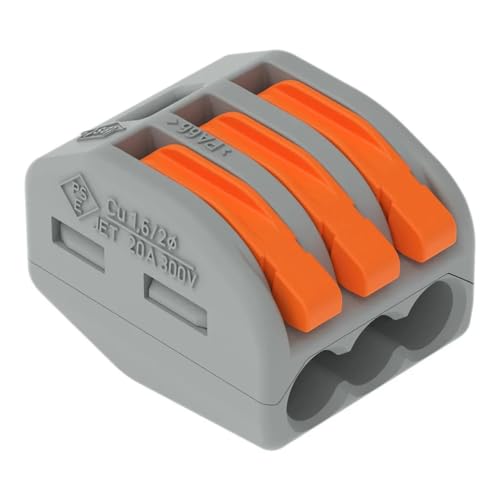 Conector Wago Compacto Emenda 3 Fios 222-413 32a 4mm 10 Pçs