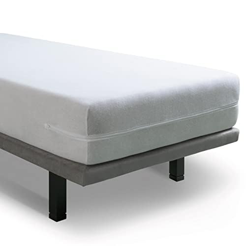 Velfont – Set mit 2X Elastischer Matratzenbezug mit Reißverschluss, Frottee Baumwolle Matratzenauflage | Matratzenschonbezug - (2X) 90 x 190/200 cm - Weisse - Matratzenhöhe 30cm