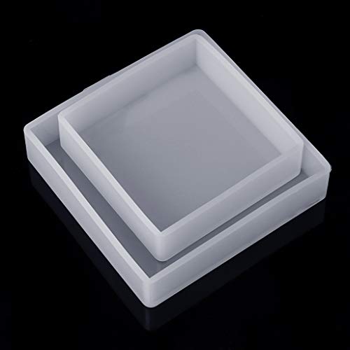 Baiyao Moule carré pour résine, moule en silicone, moule à bijoux DIY moule en résine pour la décoration artisanale de bijoux - Image 5