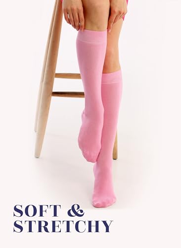 Hugh Ugoli Choose Colors & Make Your Custom Order | Women's Rayon Derived from Bamboo Knee High Socks Size 5-8/8-11, 3 Pairs3