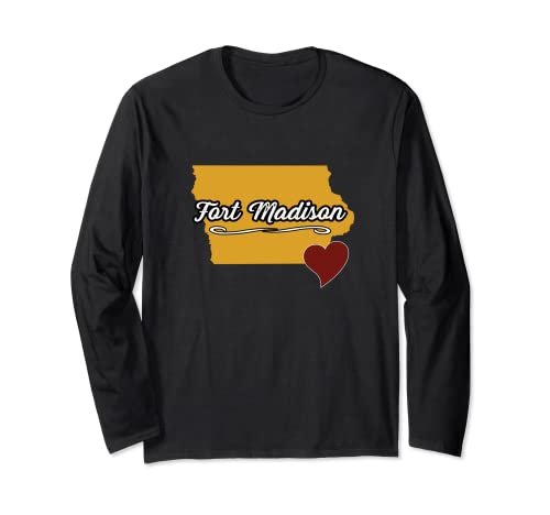 Fort Madison IOWA | IA USA - Souvenir Merch City State - Long Sleeve T-Shirt