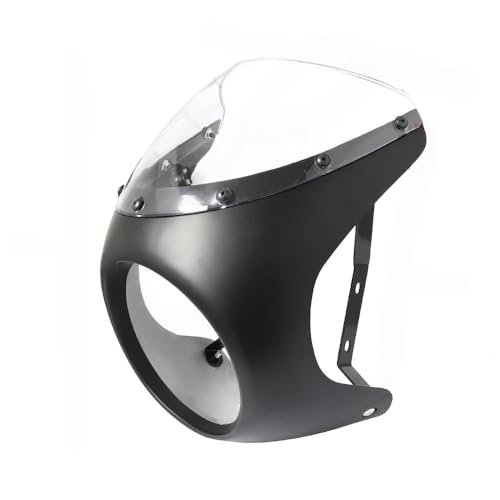 Pare-brise moto et ecran de carenage phare rond universel pour balades sur route avec guidon style