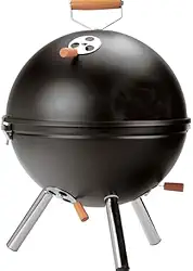 Churrasqueira Portátil a Carvão com Tampa Bafo – Compacta, Resistente e Ideal para Carnes Suculentas, Viagens e Área Externa – Metal Preto