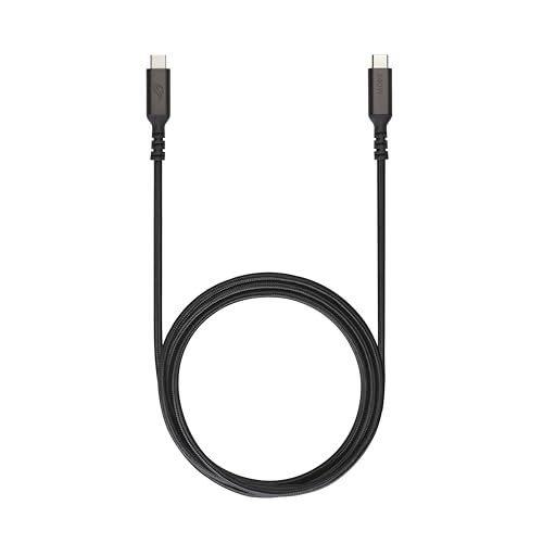 Image of ASUS ROG 240W USB-C to USB-C Cable (LCR50), 1.5M Fast Charging Cable with E-Marker Chip, AVS Tech, 480Mbps Data Transfer, Nylon Braided,Compatible with Laptops & ROG Devices, Black, 2 Year Warranty