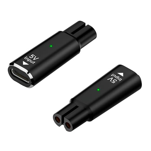 Adattatore di Ricarica USB C 5V per Rasoi Philips Norelco QP2724 QP2834 QP1924 MG7910 MG5910 MG9510,Caricatore Portatile e Sicuro per Rasoi Elettrici
