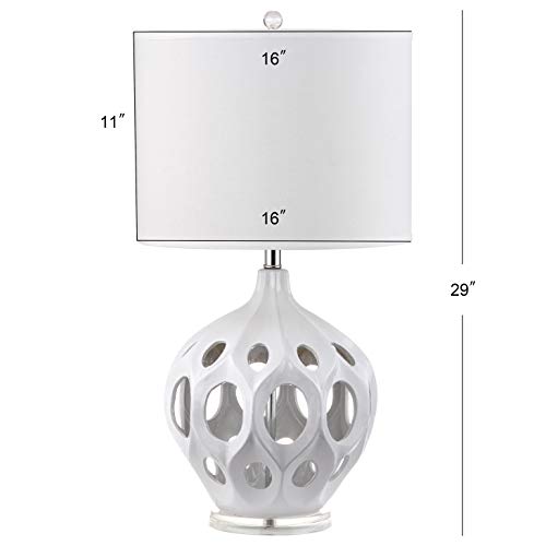 Lámpara de Mesa Regina Cerámica Blanca 29 Pulgadas miniatura 4