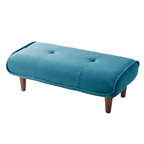 セルタン 日本製 オットマン スツール 脚置き 和楽の極 2人掛け ポケットコイル タスクブルー 高反発 A280p-585BL