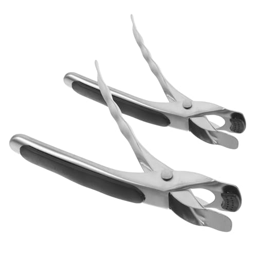 Mikikit 2Piezas Pinza de Antideslizante Inoxidable Platos y Tazones Cocina Utensilio de Cocina Práctico