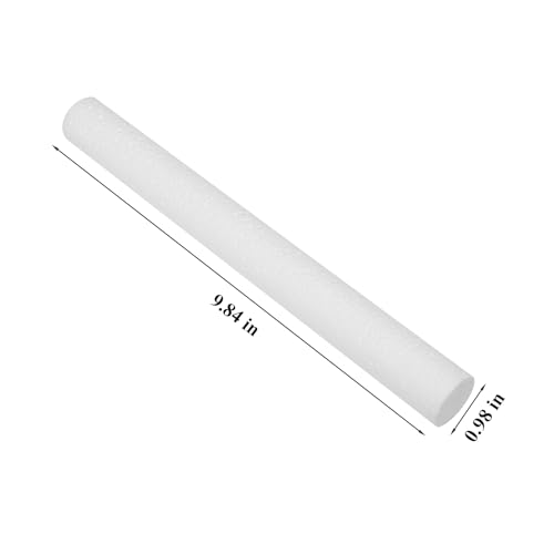 Crafjie Foam Cylinders for DIY Crafts and Arts Supplies (0.9 x 10in, 18 Pack), White Polystyrene Foam Rods for Modeling, Craft Supplies, DIY Home Craft Project