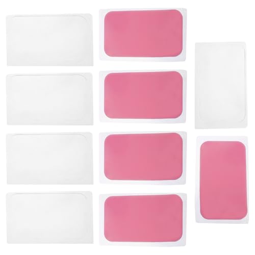 HONMEET 10 piezas Unidades Almohadillas de Silicona para Pestañas Reutilizables Soporte Flexible para Extensiones Diseño Delgado Rosa y Transparente Herramienta Precisa para Profesionales
