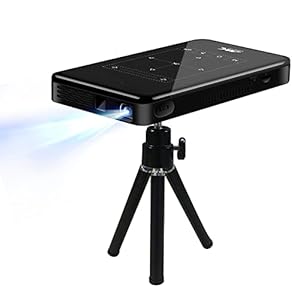 Mini Beamer, draagbare 3D 4K HD Smart DLP-zakprojector, 20.000 uur Android 6.0 home cinema-videoprojector, ondersteunt DC IN, HD IN, HDMI, USB (EU-stekker)