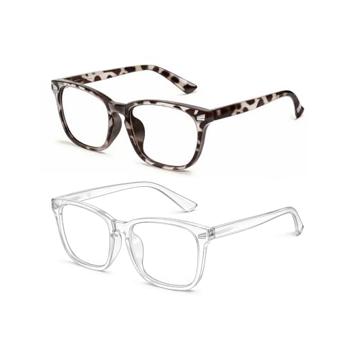 Image of Blue Light Glasses for Kids Boys Girls Teens,Square Frame | UV Filter & Eye Strain, Anti-Glare & Lightweight Eye Protection, Ideal for Computers, Tablets & Gaming