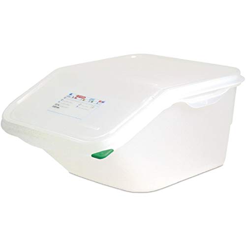 Araven 949739 - Contenedor portalimentos con tapa, sintético, 16 l, color blanco