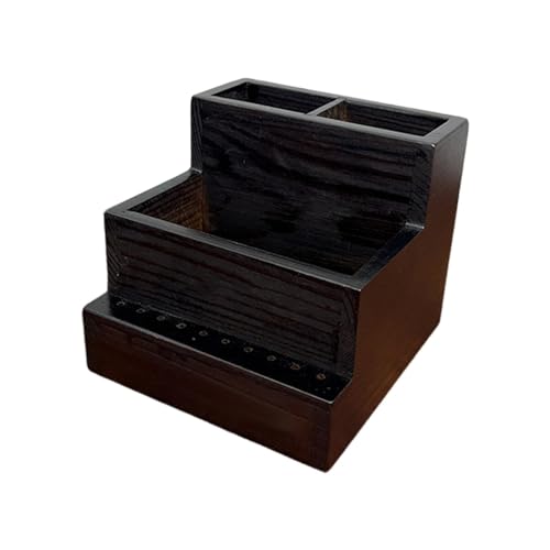 Caja organizadora para herramientas de manicura de madera miniatura 1