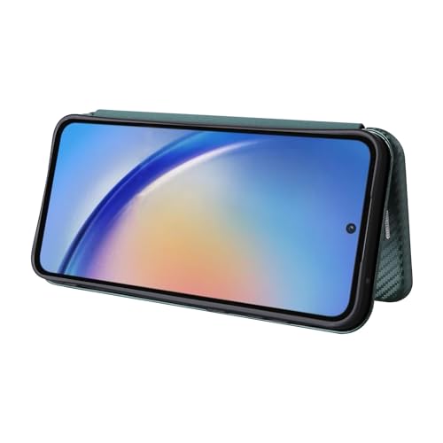 Étui antichoc Samsung A35 5G vert résout le risque de casse écran rabat - 4
