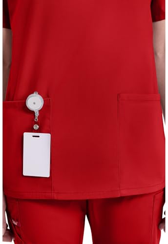 Image of Dickies Women's Jr. Fit V-Neck Scrub Top Multiple Patch Pockets