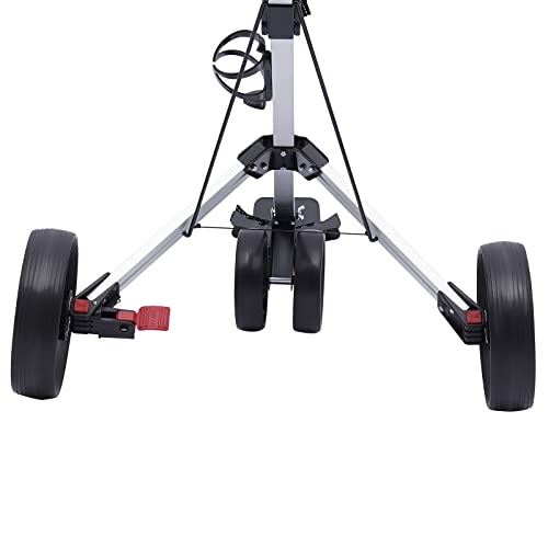Wendissy Foldable 3 Wheel Push Pull Golf Cart Lightweight Collapsible Golf Trolley With Foot Brake, One Second To Open And Close Compact Pull Caddy Cart #TOP5