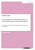 Forschungsarbeit "Die Bedeutung von Umweltbewusstsein bei Studierenden": Eine Studie des Lehr- und Forschungsbereichs: "Umwelt und Generation"