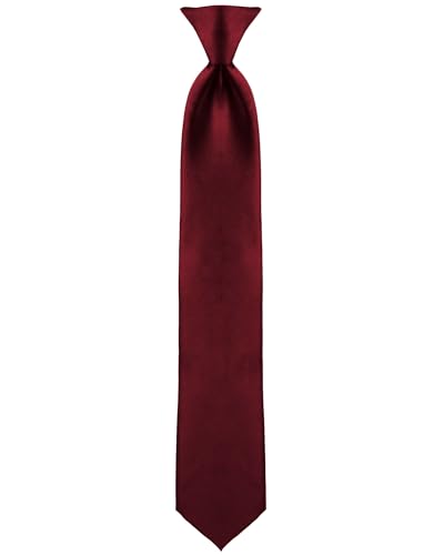 Image of boxed-gifts Clip on Ties for Men - Premium Black Solid Color Clip on Tie