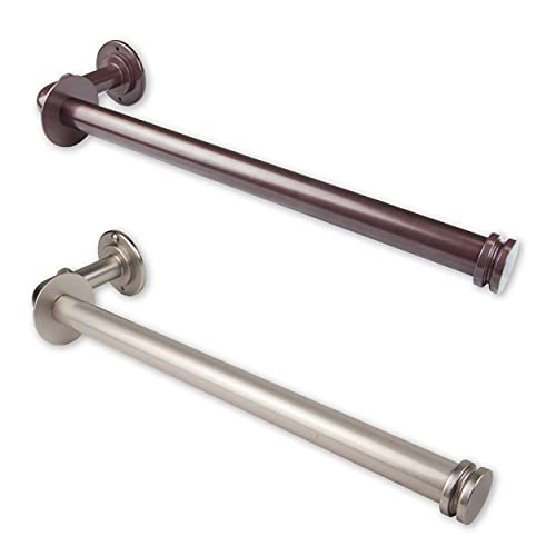 Industrial Pipe Design Triple Toilet Paper Storage/Single Kitchen Towel Holder - Satin Nickel