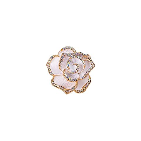 Women's Stylish Brooches - Camellia Flower Brooch Pins - Ladies Wedding Bouquet Petal Brooches Pin for Birthday, Party, Anniversary, for Ladies Jewelry Fashion Cover