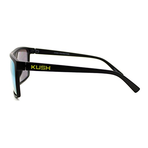PASTL KUSH Sunglasses Matte Black Square Frame Multicolor Mirror Lens Unisex4
