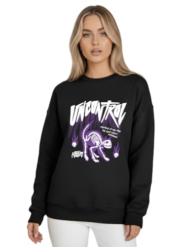 Image of LEOTUDE Women's Boyfriend Fit Loopknit Sweatshirt | Full Sleeve Drop Shoulder | Sweatshirt for Women