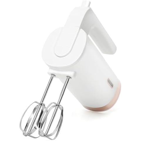 Tumidy Cordless Hand Mixer, 3 Speed Rechargeable Hand Mixers Electric, Type-C Charging Cable Dual-head Whisk for Whipping Mixing Egg, Cake Dough, Mashed Potatoes and More Cover
