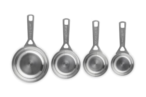 Image of Le Creuset Stainless Steel Measuring Cups, Set of 4 | Set includes: 1 /4, 1 /3, 1 /2, and 1 cups