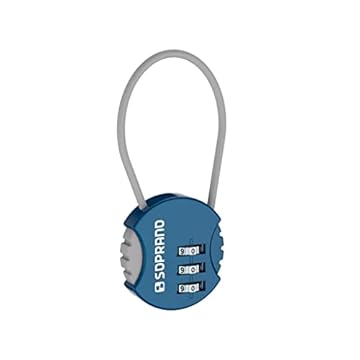 Cadeado de Segredo Numérico Para Malas de Viagem Bolsas Mochila Com Troca De Senha Z35 Azul - Soprano