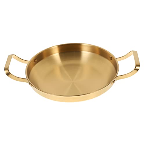 SOIMISS Olla Coreana Inoxidable Doble Asa Antiquemaduras Resistente y Fácil de Limpiar para Cocina y Guisos Familiares