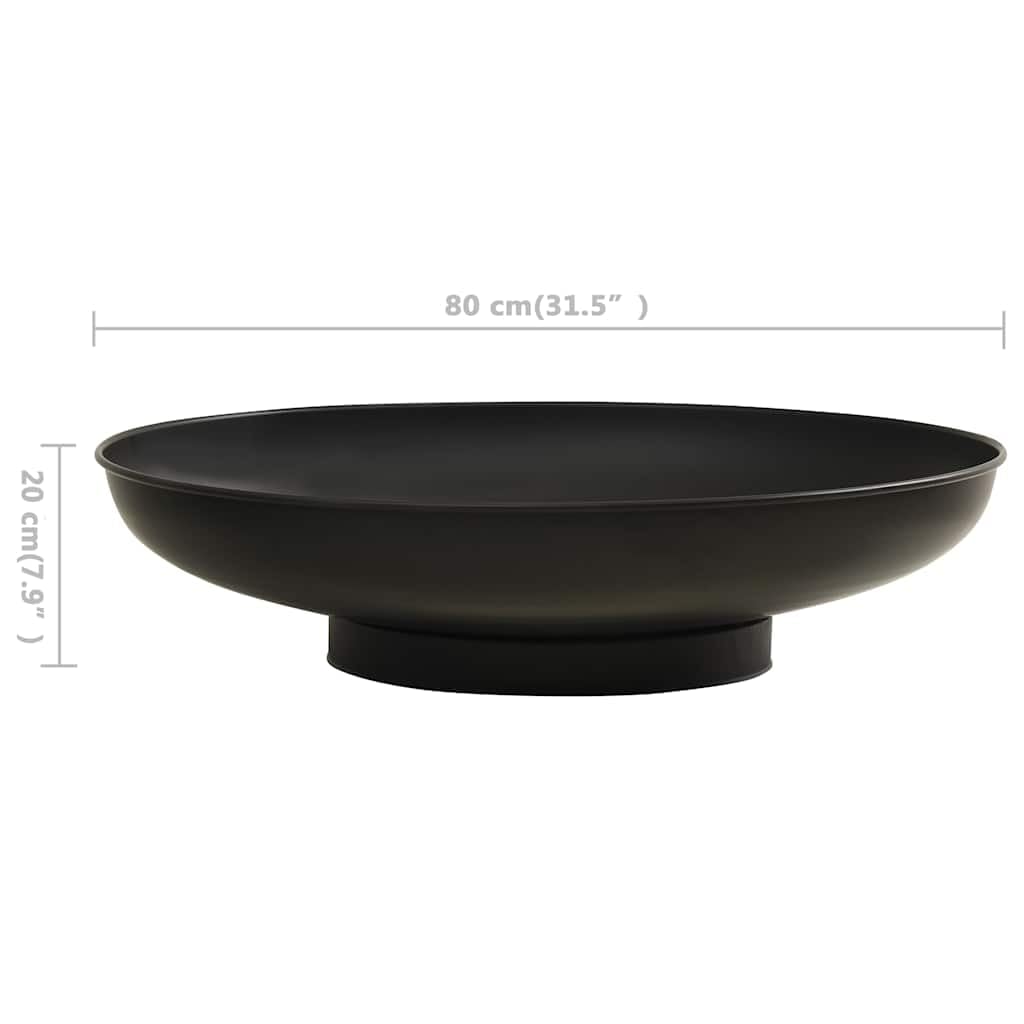 vidaXL Braciere 80 cm in Acciaio