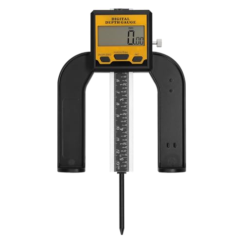 0-80mm Woodworking Depth Ruler Digital Tablesaw Height Ruler Digital Height Depth Gauge LCD Display Vernier Caliper 3 Unit Modes Auto Power Off with Magnetic Bottom