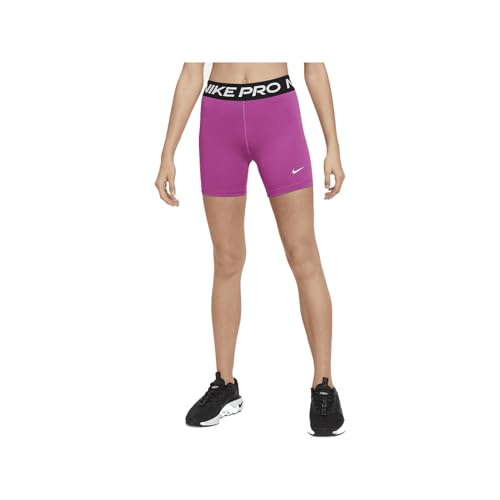 Image of Nike Girls' Pro Shorts (Little Big Kid), Hot Fuchsia /White