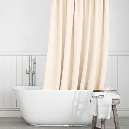 DALINA TEXTIL S.L Cortinas de Ducha, para baño, bañera, Impermeable, Resistente al Moho, Anti Moho y Impermeables 180 x 180 cm (71 x 71 Pulgada) | 100% Polyester - Beige.