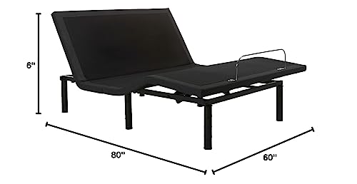 Image of Blissful Nights e6 Wall Glide Adjustable Bed Frame with Voice Control, Massage, USB, Nightlight, Anti-Snore, Zero Gravity, Wireless Remote and No Tools Assembly (Queen)