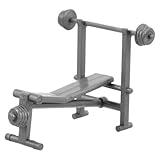 ifundom Puppenhaus Mini Hantelbank Hanteln, Fitnessgeräte Mini, Lustiger Hantelbank Hanteln DIY für Fitness-Enthusiasten & Gewichtheben Fans