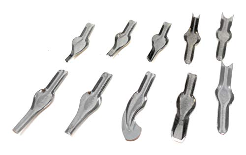 Essdee Linoleum Cutter Tools - Style 1 To 10 Sizes Lino Blades - High Carbon Steel - Pack Of 10 - Made In Uk #TOP4