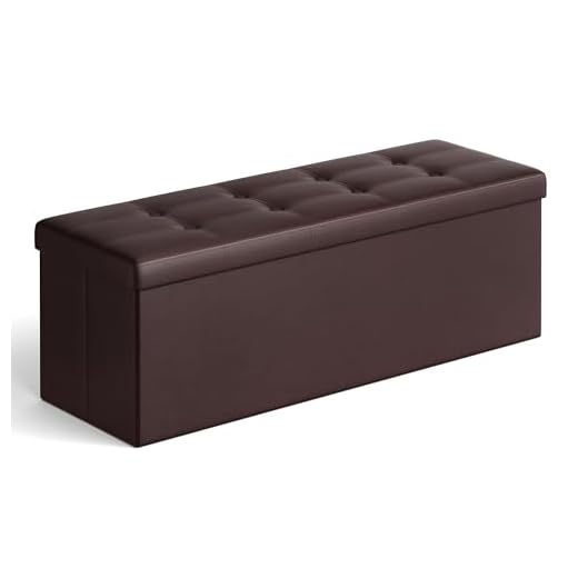 SONGMICS MAZIE Folding Storage Ottoman