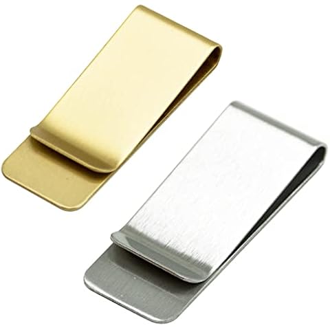 SZXMDKH Stainless Steel Money Clips (Silver & Gold) Cover