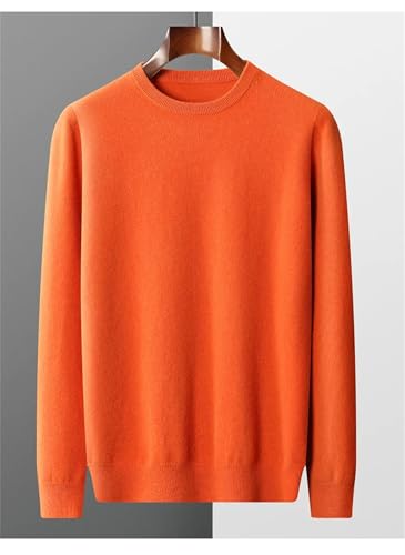 Men Round Neck Wool Sweater Casual Loose Long Sleeves Seamless Basis Knitting Pullover Sweater3