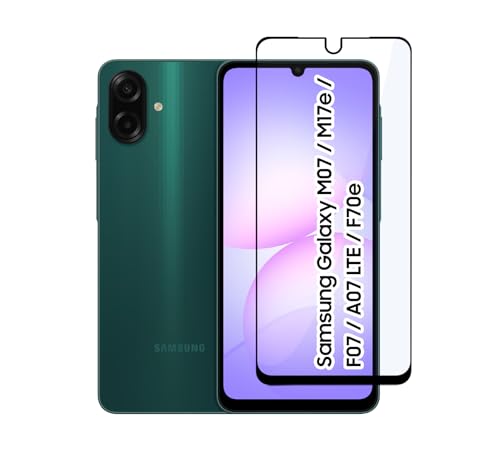 Image of CEDO Tempered Glass for Samsung Galaxy M07 / M17e / F07 / A07 LTE / F70e | Screen Protector Full HD Quality Tempered Glass Anti-Scratch Edge to Edge Coverage with Easy Installation Kit (Black)