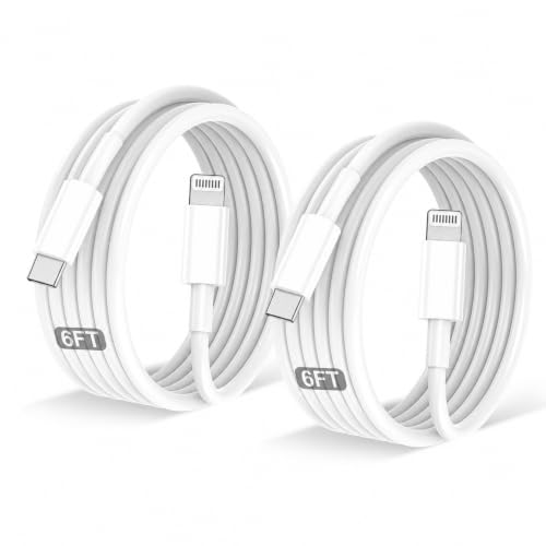 Image of 2Pack for iPhone Charger Cable 6FT,for Apple MFi Certified Long USB C to Lightning Fast Charging Cord,Power Delivery Fast Charging for iPhone 14 /13 /12 /11 Pro /X /Xs Max /XR /8 Plus /7-5,for iPad Air /Mini