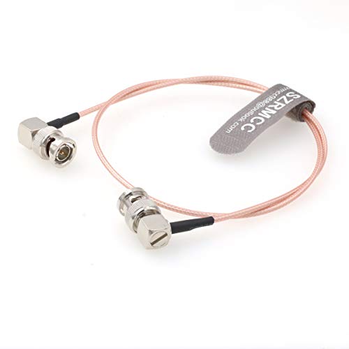 SZRMCC Right Angle BNC Male to Right Angle BNC Male 75ohm HD-SDI 3G RG179 Video Coaxial Cable for ARRI RED Blackmagic Cameras Atomos SmallHD Monitor (50cm) - Image 2