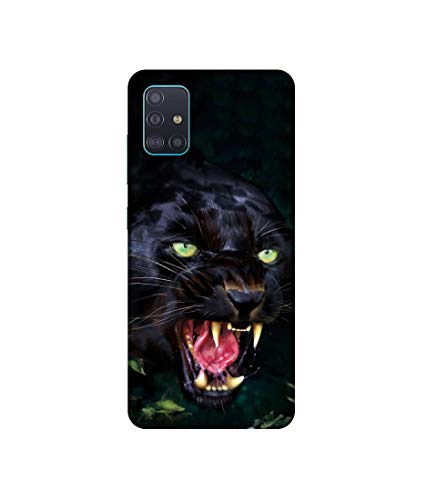 Image of Amazon Brand - Solimo Designer Angry Black Tiger Face 3D Printed Hard Back Case Mobile Cover for Samsung Galaxy A51