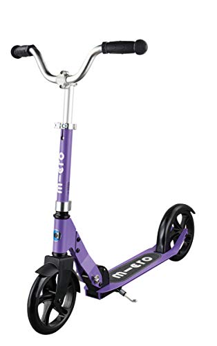 Micro Kickboard - Micro Cruiser - Two Wheeled, Fold-to-Carry Swiss-Designed Micro Scooter for Kids with Smooth Glide Large Wheels for Ages 8+ (Purple)