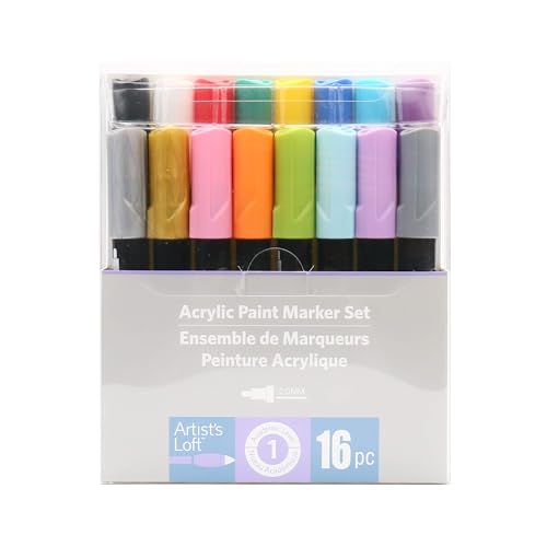 Artist's Loft Assorted Color Acrylic Paint Marker Set - 16 Markers