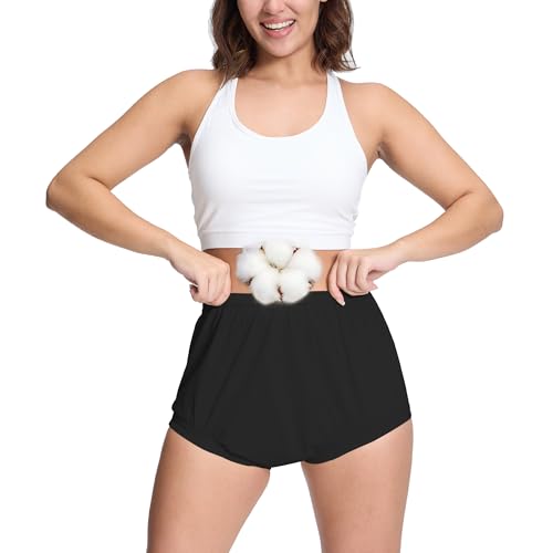 Womens Waterproof Incontinence Pants Leakproof Adult Diaper Covers Plastic Rubber Underwear Alternative(Black，L)