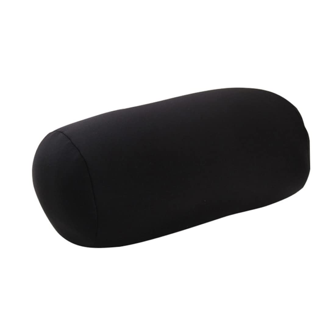 CNAFGBGG Microbead Neck Roll Pillow Travel Beanie Pillow Micro Bead Bolster Lumbar Back Support Cushions Travel Massage Bolster Column (Black)..